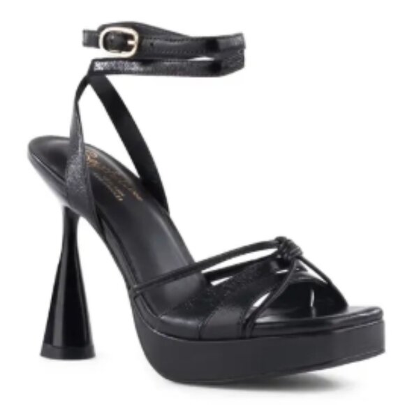 Seychelles Sweet Nothings Ankle Strap Platform Sandal Black 9 NWT - Picture 1 of 5
